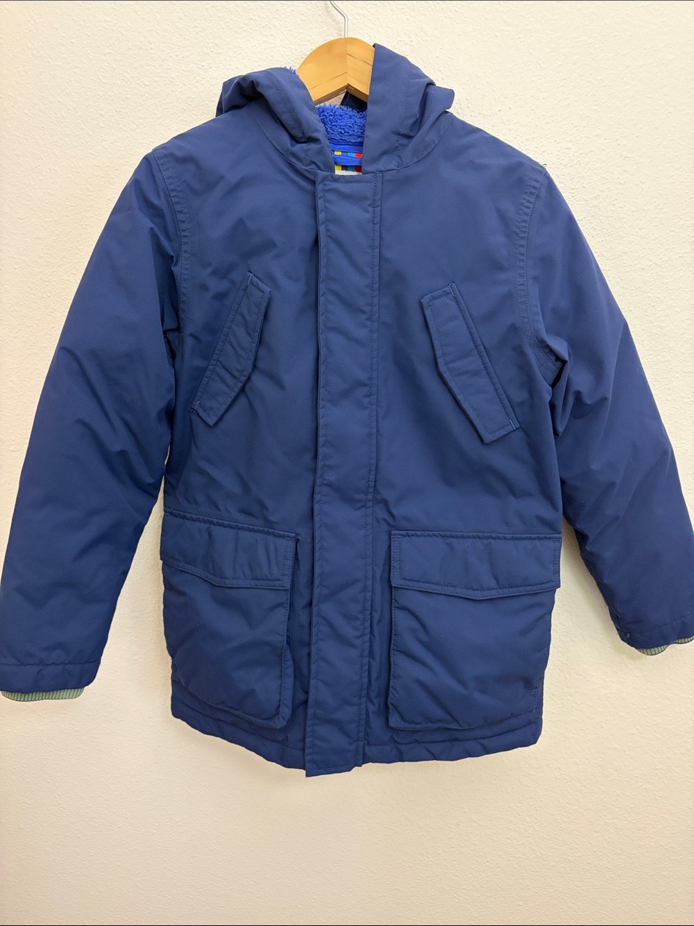 Boden Navy Hooded Winter Kids Jacket